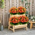 thumbnail image 3 of UV Resistant Outdoor Artificial Daisy Flowers Bouquet, Realistic Faux Greenery Bonsais for Hanging Bonsaier, Lifelike Floral Decor for Porch Patio Garden Yard Indoor Table Centerpiece, Orange, 3 of 5