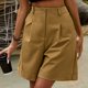 thumbnail image 4 of Pantalones Anchos Pantalones holgados para mujer Cintura elástica informal Forma de H Vacaciones Vacaciones (Beige XXL) Ygjytge para Mujer Beige T XL, 4 of 7