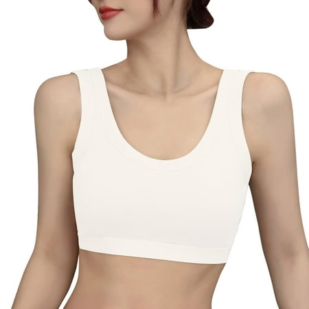 

Womens Shapewear Tummy Control Bra Brief Set Double Shoulder Straps Underwear Soft Padded Tops Underwear Bralette Sports Bra Body Shapers White M