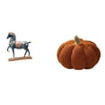 thumbnail image 1 of Figura de caballo,Figura de caballo Escultura animal coleccionable,Adorno de centro de mesa con estatua de caballo de resina,Almohadas de calabaza de Halloween,Almohadas de calabaza de, 1 of 8