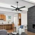 thumbnail image 4 of Westinghouse Lighting  Porto 52-Inch Indoor 4-Blade Indoor Ceiling Fan, Dimmable LED Light Fixture Distressed Aluminum, 4 of 11