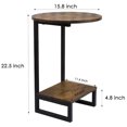 thumbnail image 2 of CERBIOR C-shaped edge modern items, sofa, small table, coffee tray, coffee table, living room furniture My Lux Decor Round, 2 of 6