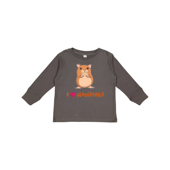 Inktastic I Love Hamsters Boys or Girls Long Sleeve Toddler T-Shirt