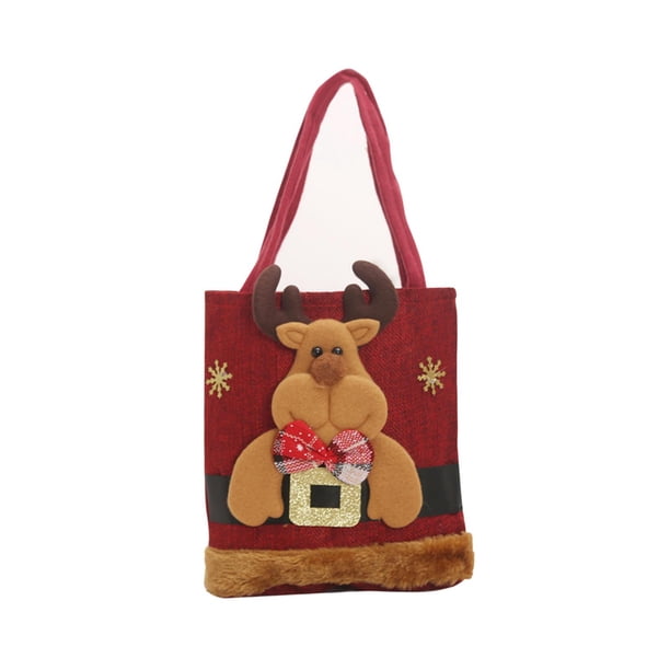 Bolsa de regalo de Navidad perfecl, para muñecas, bolsa de lino, 20 cm x 20 cm
