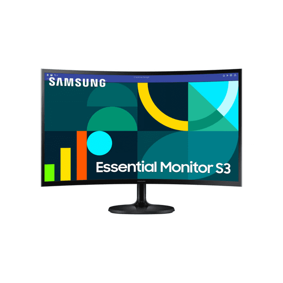 Monitor Curvo 27" SAMSUNG Essential S3 4ms 100Hz VA Full HD HDMI D-Sub