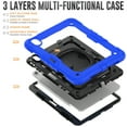 thumbnail image 3 of Dteck Kids Full Body Protection Case for iPad Air 13 inch 2025/2024,Heavy Duty Silicone Case 360 Degree Rotating Handle Stand Cover with Screen Protector for iPad Air 13-in. M3/M2, Black+Blue, 3 of 7