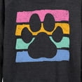 thumbnail image 3 of Instant Message - Negative Space Paw Print - Women's Lightweight French Terry Long Sleeve Shirt, 3 of 6