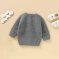 thumbnail image 4 of Generic Children Warm Blouse Baby Girl Boy Knit Cardigan Sweater Warm Pullover Tops Toddler Outerwear Jacket Coat Outfit Fall Winter Clothes(Grey,6-9 Months), 4 of 9