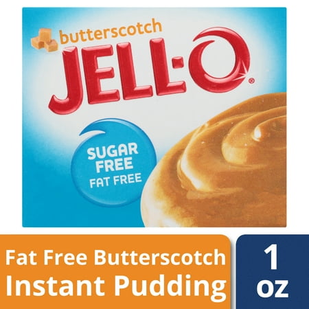 (4 Pack) Jell-O Instant Sugar-Free Fat-Free Butterscotch Pudding & Pie Filling, 1 oz (Best Canned Pie Filling)