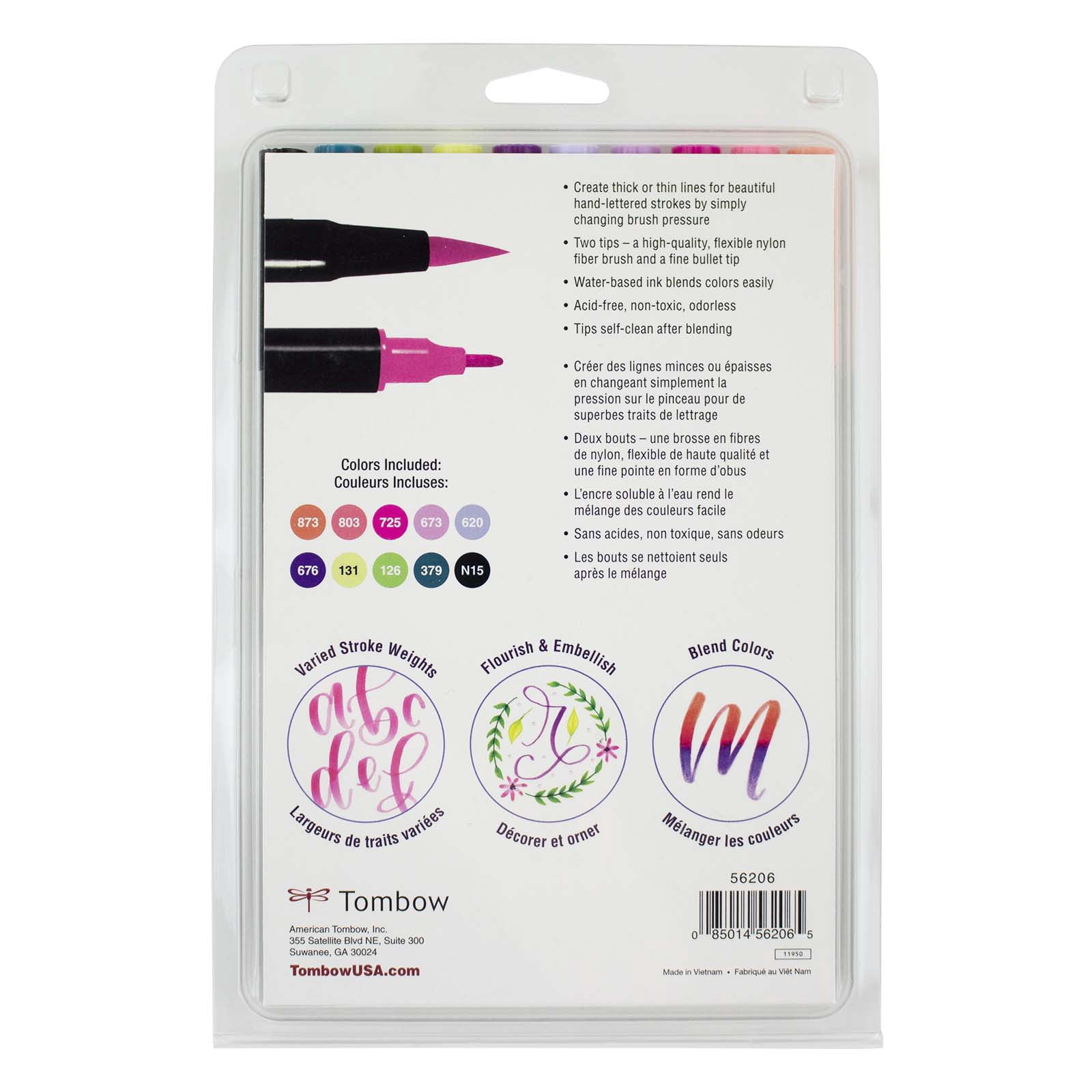Tombow Lettering Favorites Dual Brush Pens, 6 Packs: 10 ct. (60 total)