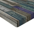 thumbnail image 2 of Ambesonne Rustic Fitted Sheet 2 Pcs Set, Blue Grey Planks Grunge, Full, Umber Pale Teal Plum, 2 of 3