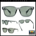thumbnail image 2 of Gentlemanly Retro Fashion Vintage Vibe Horn Rim Rectangle Plastic Sunglasses Slate - Green, 2 of 8
