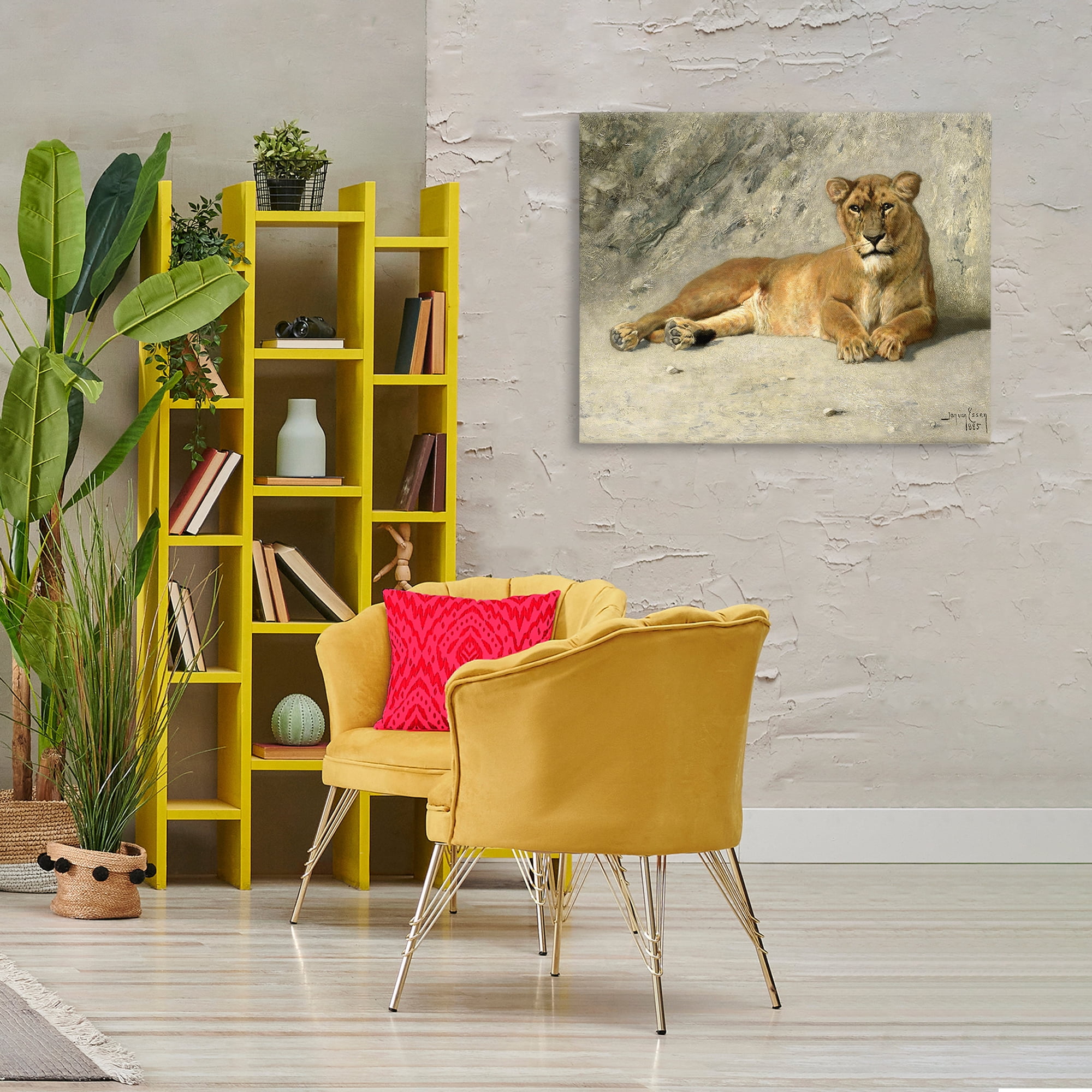 Stupell Industries Protective Wild Lion Animals Photography Wrapped Canvas Art Print Wall Art, 40 x 30