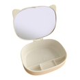 thumbnail image 4 of Caja de almacenamiento de joyas con espejo, organizador de gran capacidad para collares, dormitorio Blanco Yuyangstore Organizador de joyas, 4 of 7