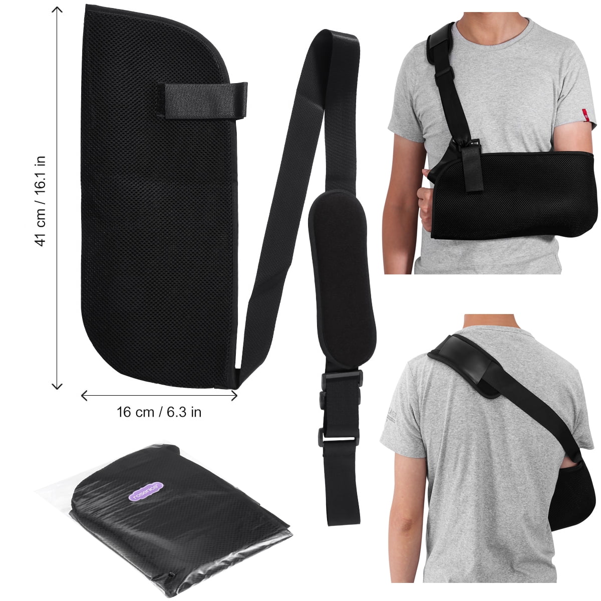 ROSENICE Arm Sling Adjustable Shoulder Immobilizer Wrist Elbow Support