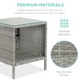 thumbnail image 6 of Best Choice Products 3-Piece Outdoor Wicker Conversation Patio Bistro Set, w/ 2 Chairs, Table - Gray/Light Mint, 6 of 8