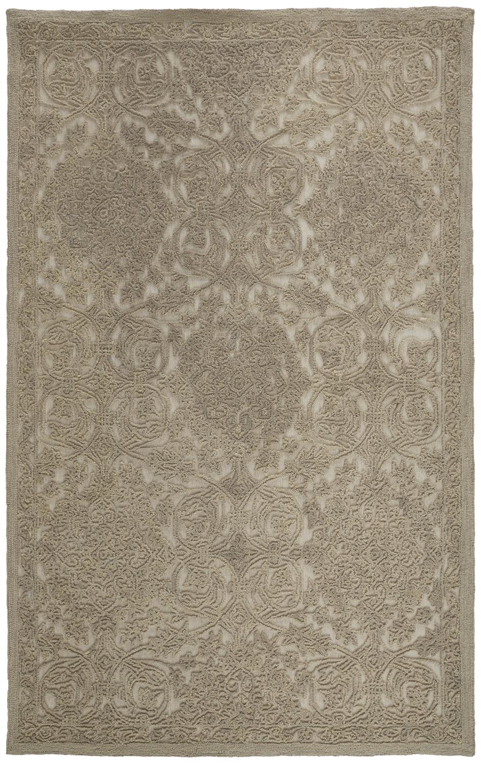 Rayna Geometric Floral Rug w/HighLow Pile, Tan/Taupe, , 8ft x 10ft