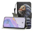 thumbnail image 1 of Para Huawei Nova 7 Pro Funda de cuero con tapa horizontal con dibujo coloreado con soporte, ranura para tarjeta y billetera (gato de chaqueta de plumón), 1 of 5