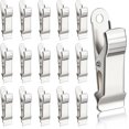 thumbnail image 1 of shiyou-Metal Mini Clamps Mini Spring Clamp Crocodile Alligator Clips Silver Alligator Clips 1/2 Inch Wide for Work, Smooth Jaw, 5/16 Inch Capacity(Silver,20 Pcs), 1 of 4