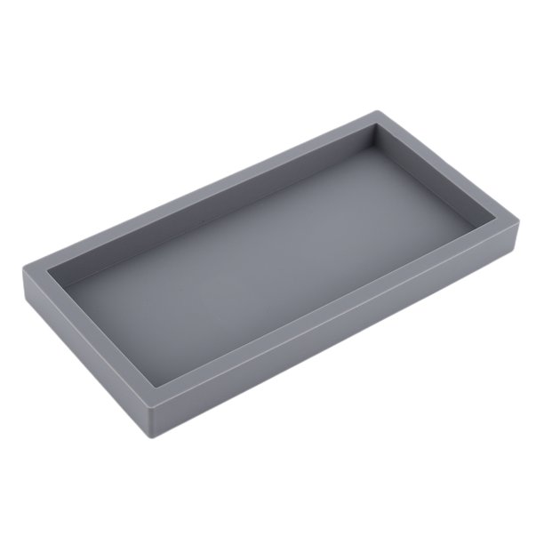 Tocador De Tocador Bandeja de silicona para botellas, bandeja para llaves, anillo, accesorios de baño (gris) Likrtyny Para estrenar