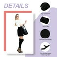 thumbnail image 5 of Basico Women's Black Cotton Over the Knee High Socks (2 packs), 5 of 7