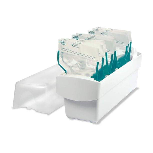Organizador de Almacenamiento The First Years Blanco para Congelador de Leche Materna, Capacidad par