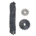 thumbnail image 1 of Motorcycle Drive Chain Sprocket Set: 420 14 Tooth Rear Sprocket & 20 Tooth H-Hole Motorcycle Chain, 1 of 4