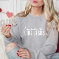 thumbnail image 5 of Goodeals Valentines Day Sweatshirts for Women Like Jesus Printed Shirts Long Sleeve Sweater Love Heart Graphic Sweatshirt Crewneck Pullover(Gray,XL)Flash Deals, 5 of 8