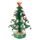 thumbnail image 1 of Caja de música clásica de madera con mecanismo de relojería, diseño de árbol de Navidad con colgantes, miniatura hecha a mano, ideal como regalo de cumpleaños o San Valentín (Verde), 1 of 7