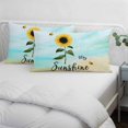 thumbnail image 3 of Farm Sunflowers Pillow Covers, Linen Long Throw Pillow Case, Idyllic Country Botanical Bee Turquoise Holiday Pillow Protector Decorative Cushion Cover for Living Room/Bedroom 16" x 24", 3 of 8