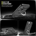 thumbnail image 3 of Dual Layer MagSafe Case with Rotating Stand and Privacy Camera Cover for iPhone 16e - Red, 3 of 5