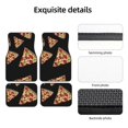 thumbnail image 4 of LAKIMCT Scrawl Pizza Car Mats, Neoprene Front Rear Floor Mats for Cars, Waterproof Anti-Slip Car Floor Mats Full Set, Universal(4 Pcs), 4 of 6
