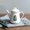 1, variant on Maple Leaf Ceramic Oil Can with Lid - Elegant Banana Leaf Design for Kitchen Storage