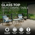 thumbnail image 4 of Open Box Four Seasons Courtyard Tempered Glass Top Patio Dining Table, Black, 4 of 8