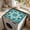 Mandara, variant on Blue & White Moroccan Tile Print Washer Dryer Top Cover, Waterproof Non-Slip Laundry Appliance Protector Mat, Boho Decor, 23.6"x19.7"