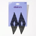 thumbnail image 1 of Claire's Jet Black Triangle Drop Earrings with Postback, 1 of 1