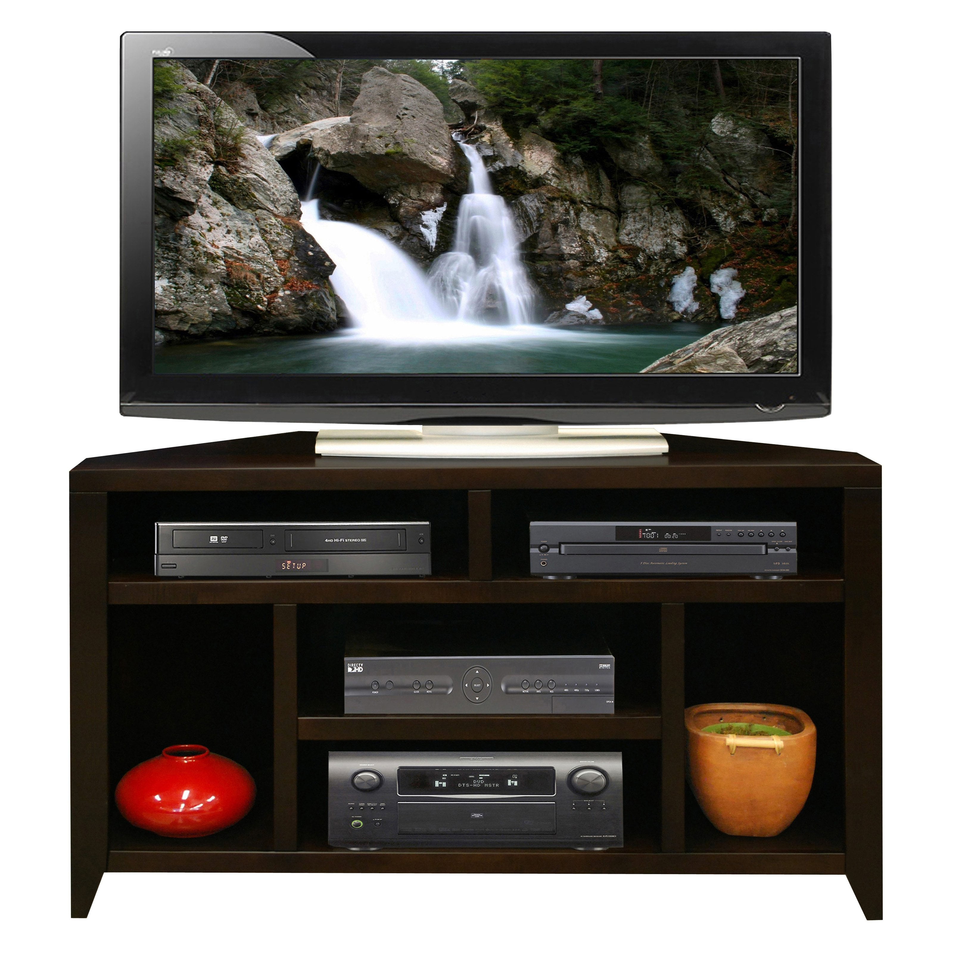 Legends Urban Loft 52 In Corner Tv Cart Mocha Com Corner Tv Cart Mocha Com
