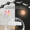 thumbnail image 4 of Yayeee 2-Pack Plug in LED Night Lights with Light Sensors Motion Detectors, Swirling Lines, 4 of 7