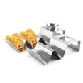 thumbnail image 3 of Ludlz Taco Holder Stand 2 Grids/3 Grids Stainless Steel Heavy-duty Stable Structure Wear Resistant No Deformation Taco Stand for Tacos Sandwiches, 3 of 7