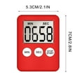 thumbnail image 3 of Latrodar Kitchen Timer Digital Magnetic Cooking Baking LCD Count Secure Sleep Clock Kitchen Red 3.2x2.4 Inch Home Gadgets, 3 of 5
