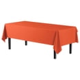 thumbnail image 2 of HeSLehs 12-Pack Premium Plastic Tablecloth 54in. x 108in. Rectangle Table Cover - Orange, 2 of 7