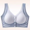 thumbnail image 2 of WRKEKC Everyday Bras for Women Thin Plus Size Front Closure Wireless Comfortable Breathable Push Up Adjustable Bra for Fit, 2 of 5