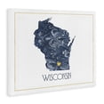 thumbnail image 2 of Stupell Industries Modern Wisconsin Minimal Blue Marbled Paper Silhouette Canvas Art, 30 x 24, by Lil' Rue, 2 of 7
