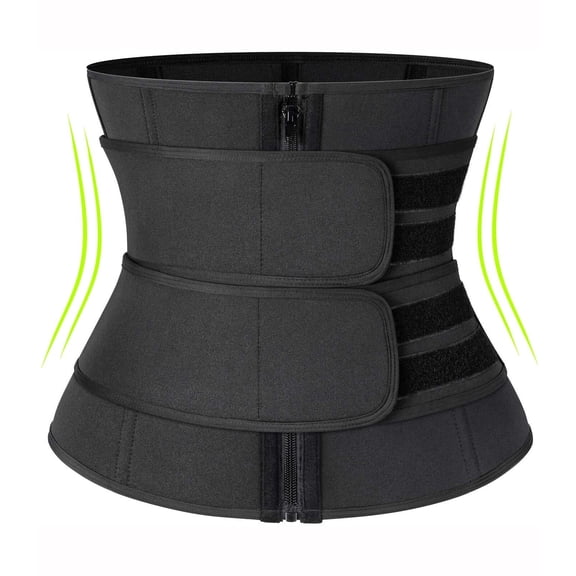 XIRQI Neoprene Waist Trainer Sweat Belt for Women, Double Layer Tummy Control Corset Shaper, Workout Trimmer Wrap for Fitness and Daily Wear