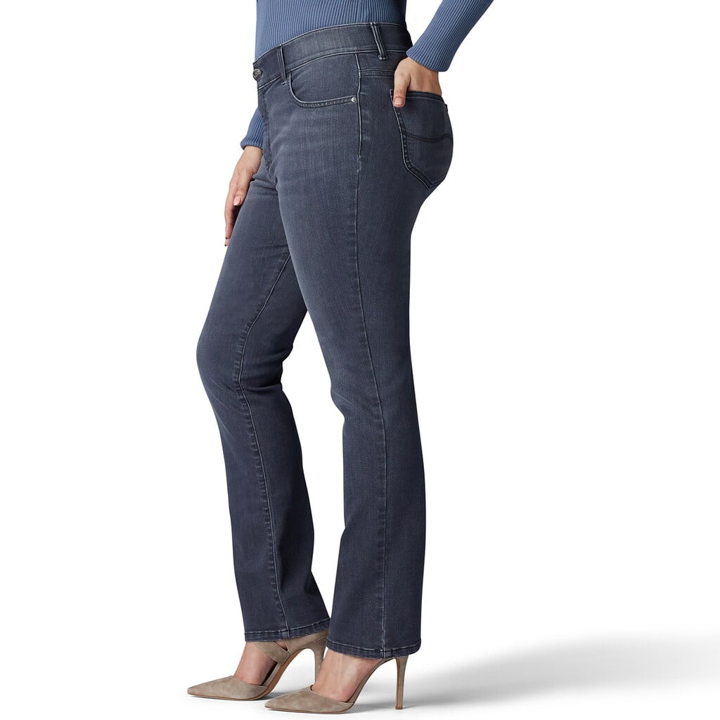 LEE Womens Plus Size Flex Motion Regular Fit Straight Leg Jean