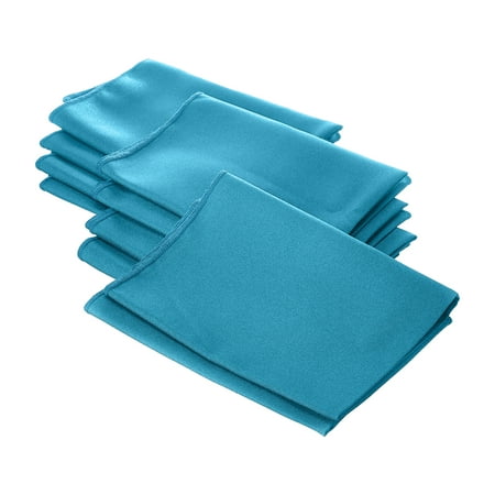 

LA Linen 10-Pack Cloth Napkins Washable Reusable Polyester Poplin Table Napkins 18 by 18-Inch Turquoise Dark