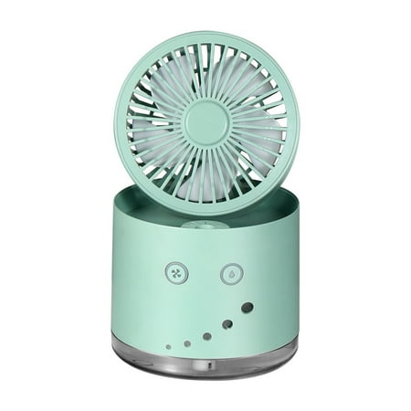 

Protable Desk Fan Mini Personal Fan Laptop USB Rechargeable Table Fan Speed Adjustable Battery Operated 150°Rotation Silent Tiny with Light Misting Cooling Fan for Home Office Car Outdoor Travel