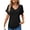 F-Black, variant on UVN Womens Summer Tops Short Sleeve V Neck Blouses Ladies Casual Waffle Knit Trendy Tunic Shirts