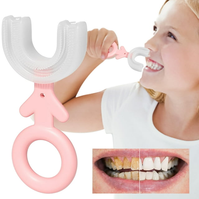 Dinosaur Style Children'S U-Shape Toothbrush For 360° Thorough Cleansing Whitening Massage Toothbrush U- Type Modeling Toothbrush For Children, Manual Toothbrush