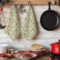 thumbnail image 6 of Green Floral Kitchen Towels Set of 1, Vintage Rustic Botanical Spring Absorbent Dish Towels for Kitchen, Microfiber Hand Towel, Quick Drying Tea Towel for Cleaning Decorative Dishcloths, 6 of 7